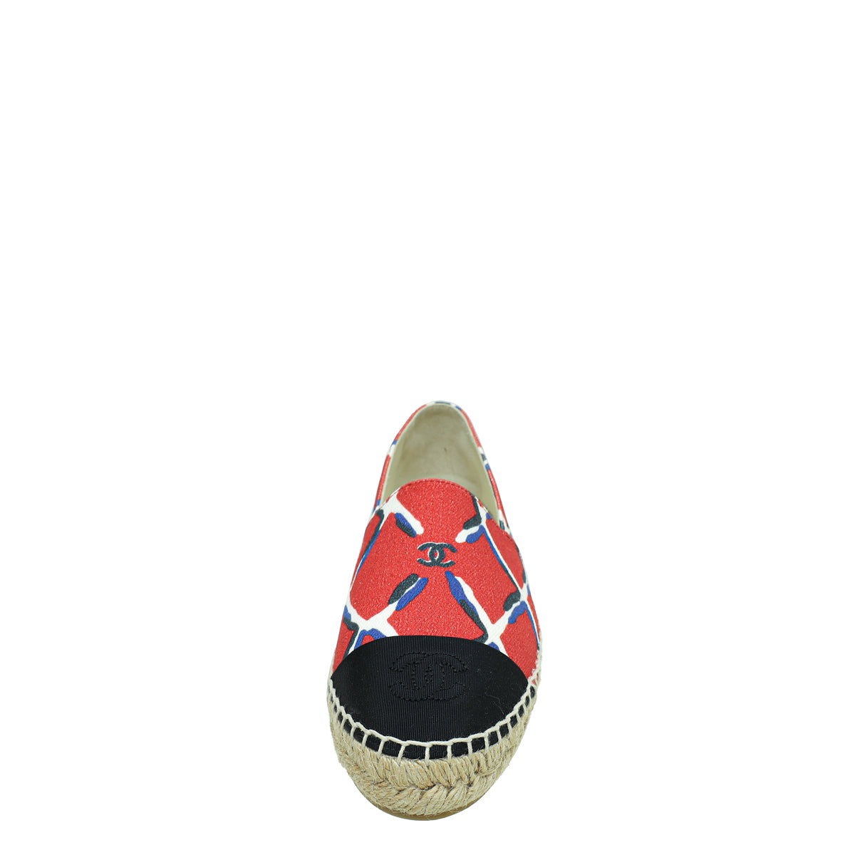 Chanel Multicolor CC Diamond Quilted Print Espadrille Flats 35-Chanel-THE CLOSET
