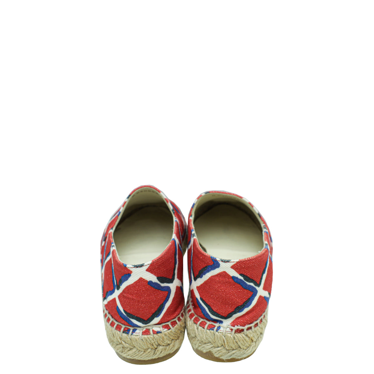 Chanel Multicolor CC Diamond Quilted Print Espadrille Flats 35