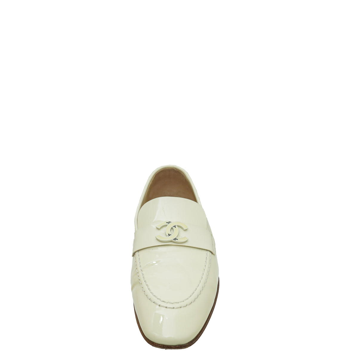 Chanel Cream CC Loafers 35-Chanel-THE CLOSET