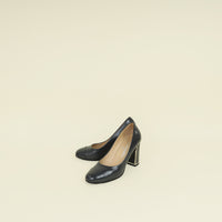 Chanel Grey CC Cap Toe Pumps 36.5