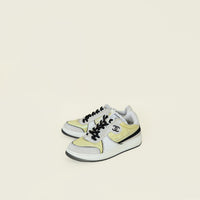 Chanel Tricolor CC Lace Up Sneakers 36.5
