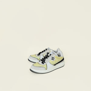 Chanel Tricolor CC Lace Up Sneakers 36.5