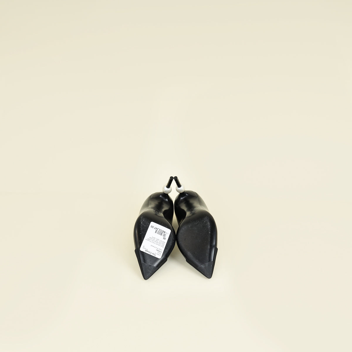 Chanel Black CC Pearl Pump 36 – THE CLOSET