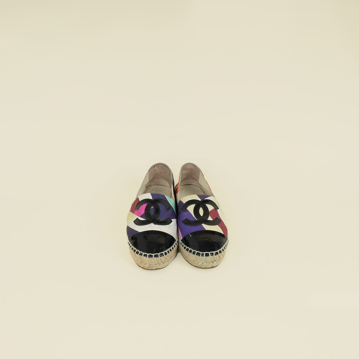 Chanel Multicolor CC Cap Toe Espadrille 36 – THE CLOSET