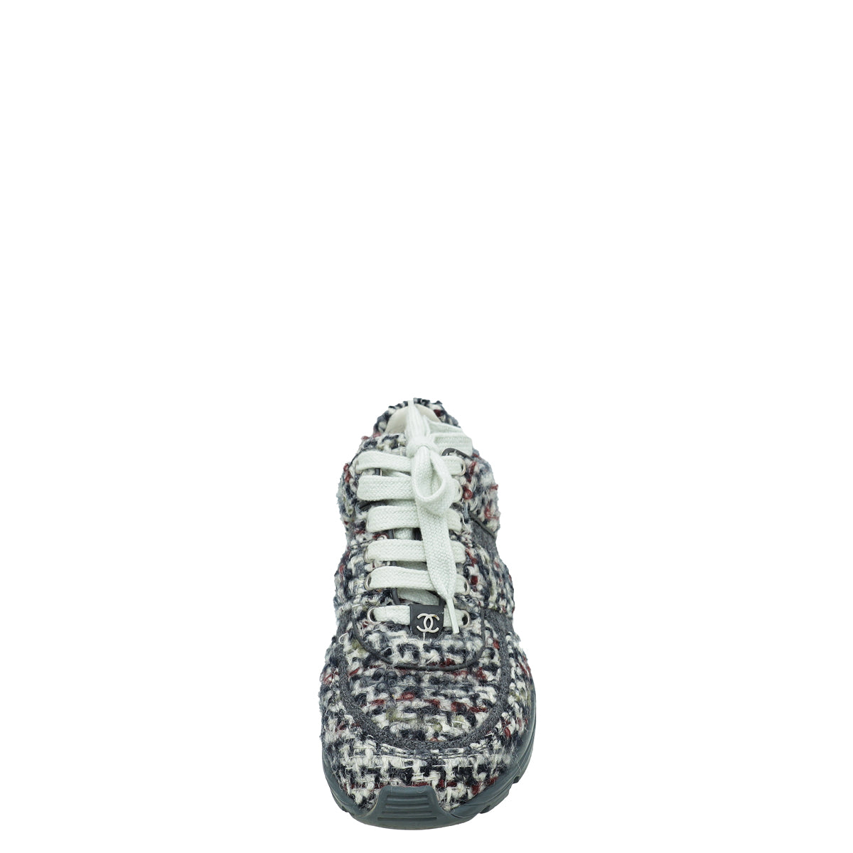 Chanel Grey CC Wool Tweed Trainer Sneaker 36-Chanel-THE CLOSET