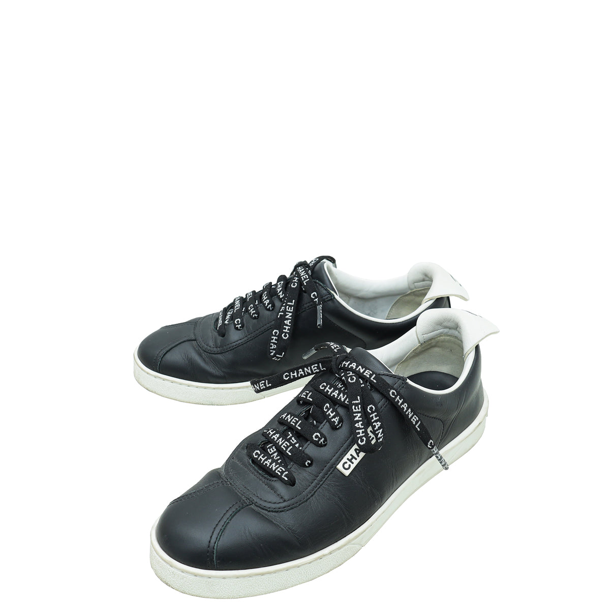 Chanel Black CC Sneaker 37.5-Chanel-THE CLOSET