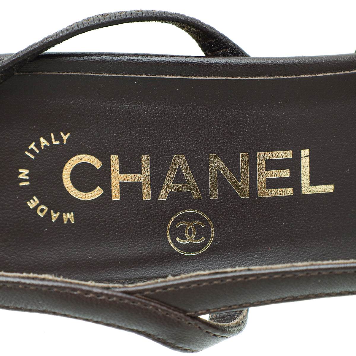 Chanel Bicolor CC Cap Toe Slingback Pump 37.5