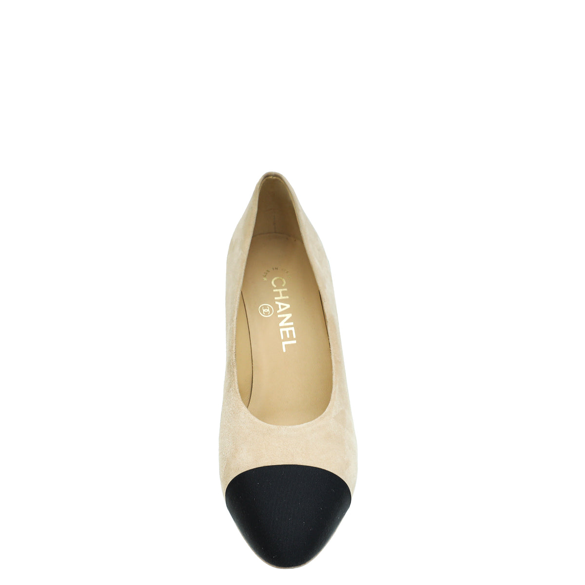 Chanel Bicolor CC Cap Toe Signature Metal Heel Pumps 37-Chanel-THE CLOSET