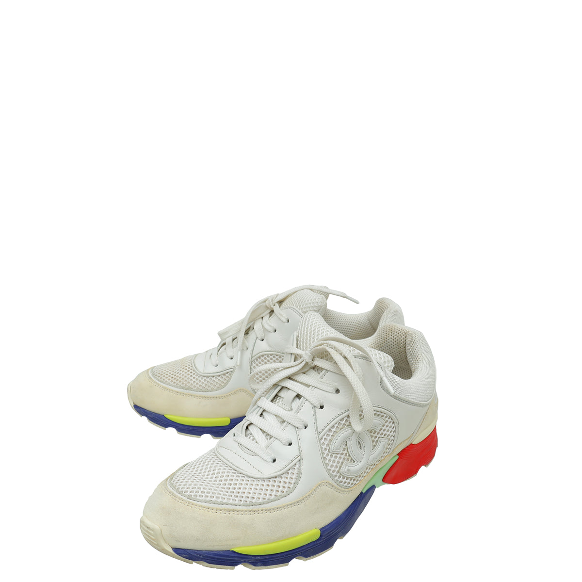 Chanel Multicolor CC Mesh Sneakers 37-Chanel-THE CLOSET