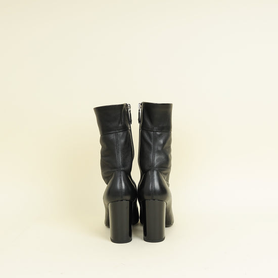 Chanel Black CC Ankle Boots 37