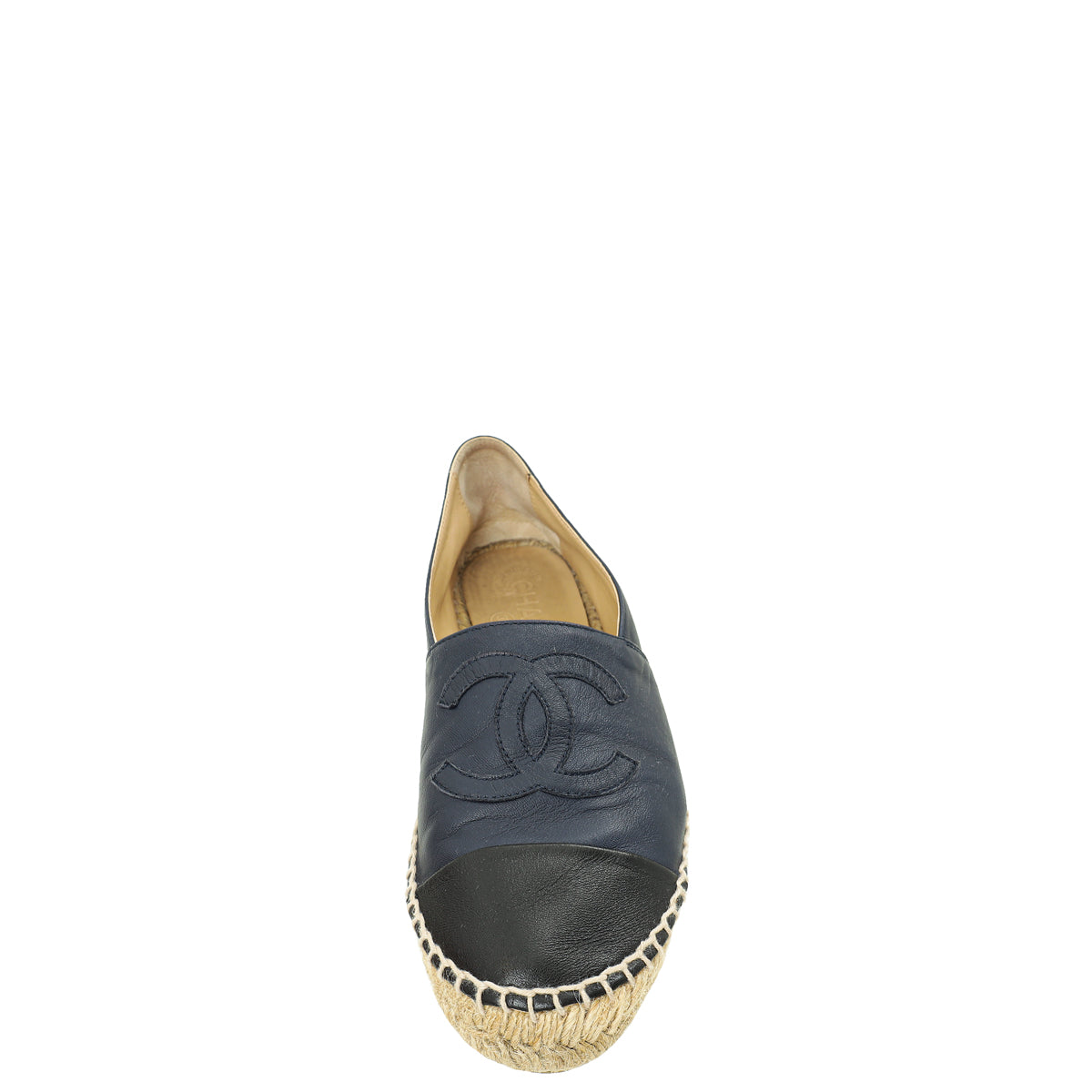 Chanel Bicolor CC Cap Toe Espadrille 37