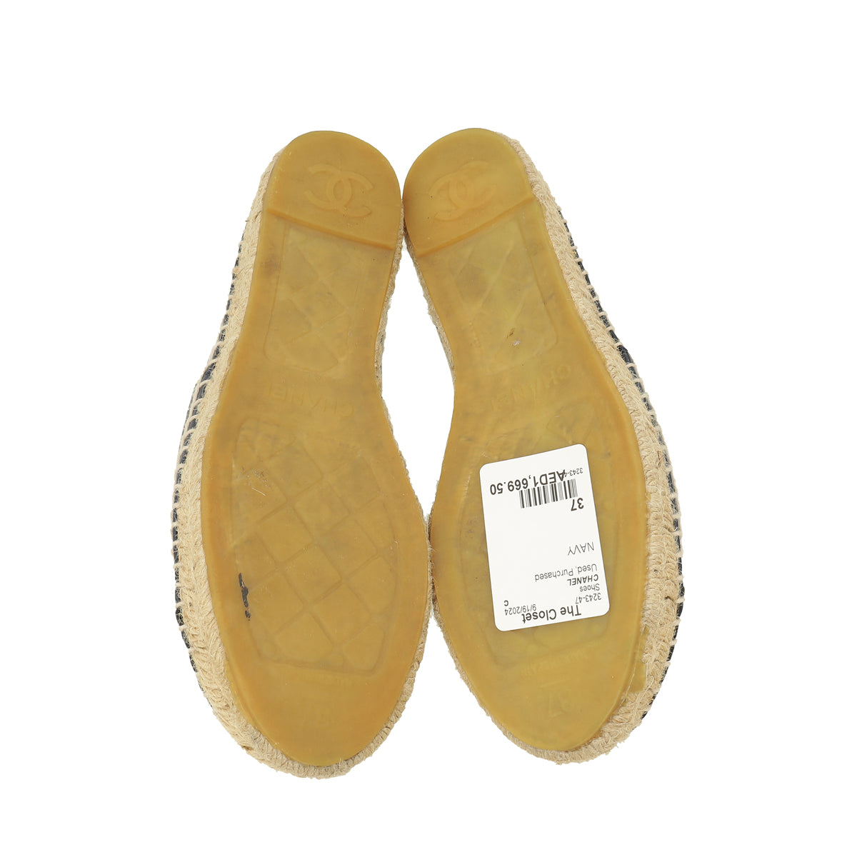 Chanel Bicolor CC Cap Toe Espadrille 37