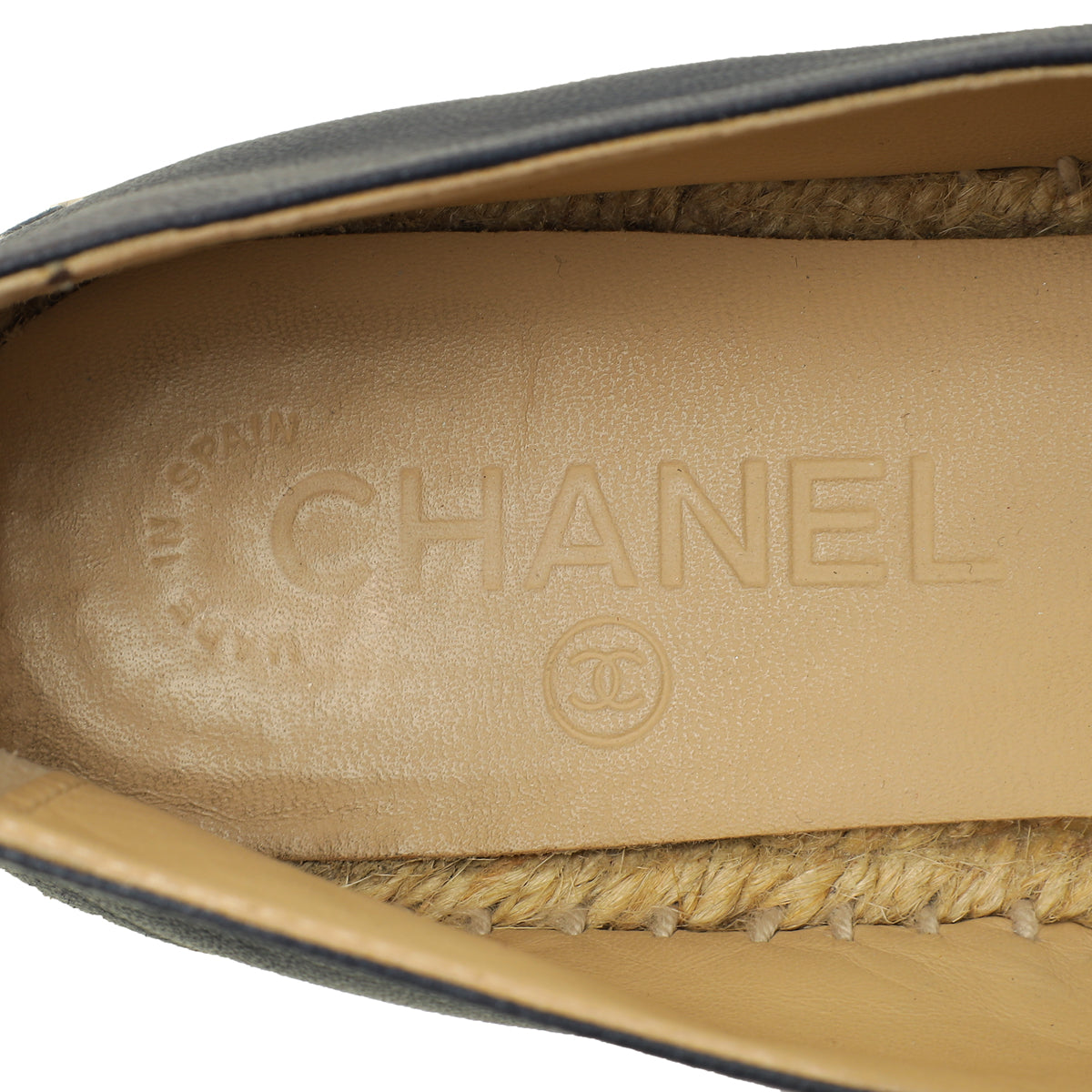 Chanel Bicolor CC Cap Toe Espadrille 37