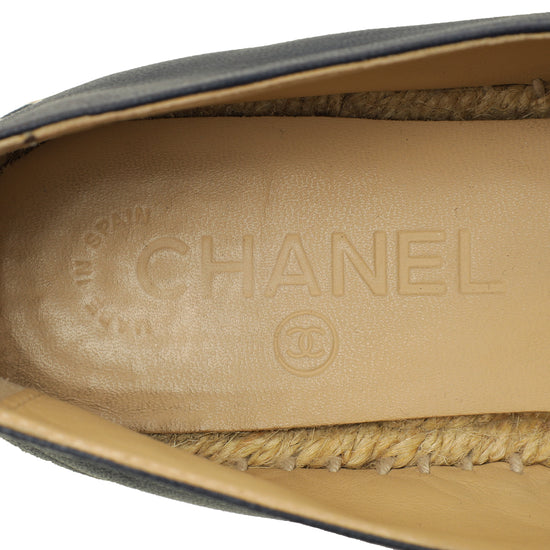 Chanel Bicolor CC Cap Toe Espadrille 37