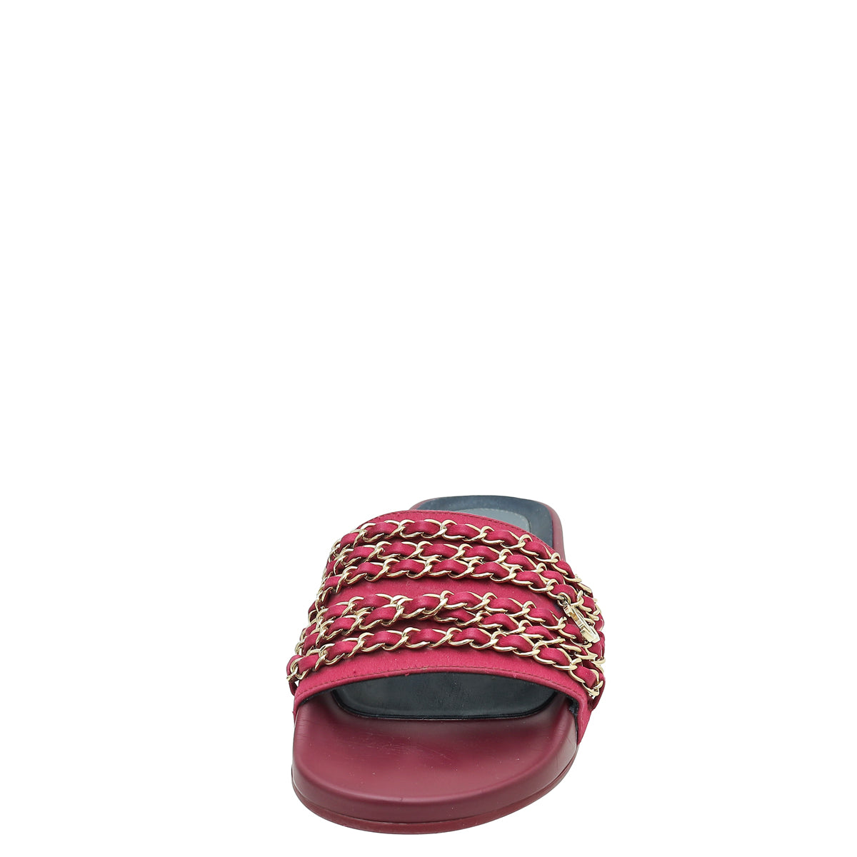 Chanel Bicolor CC Chain Pool Slide Mules 37-Chanel-THE CLOSET