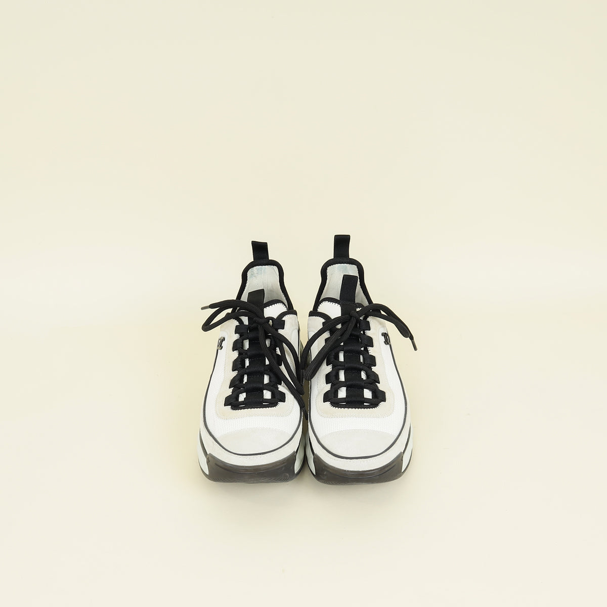 Chanel Bicolor CC Trainer Sneaker 38.5