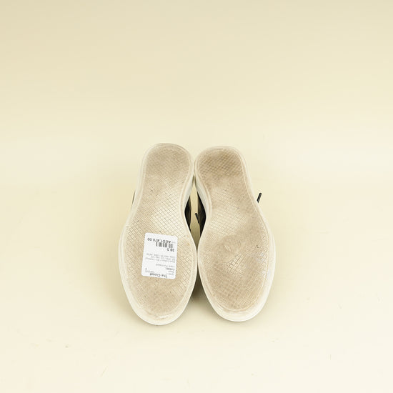 Chanel Black Logo Lace Up CC Low Top Sneakers 38.5