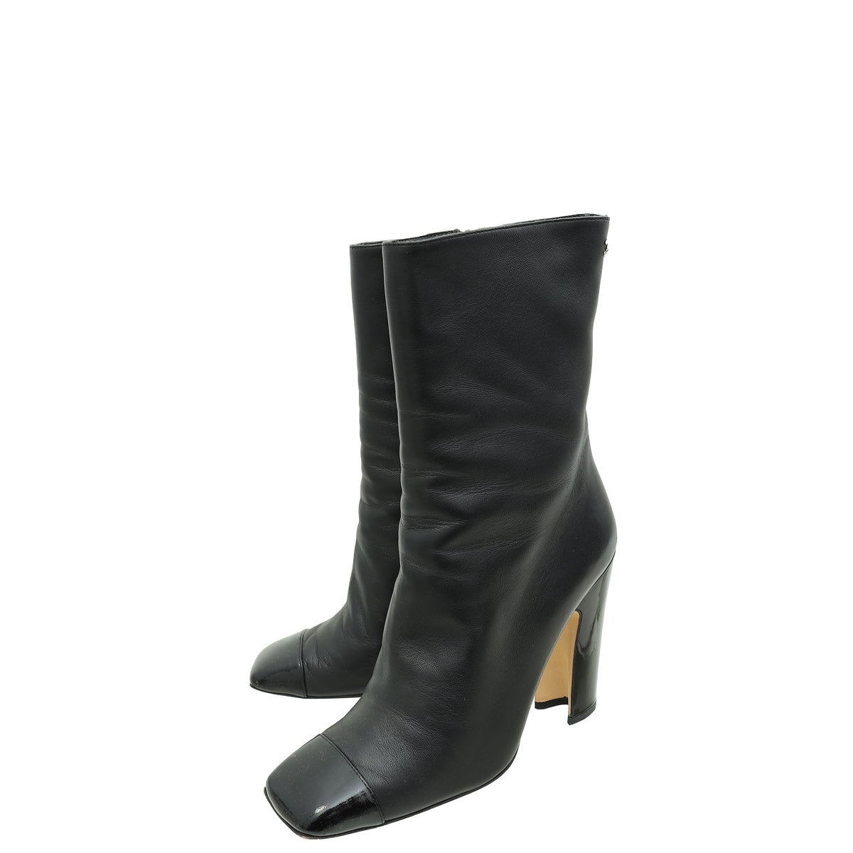 Chanel Black CC Cap Toe Ankle Boot 38.5-Chanel-THE CLOSET