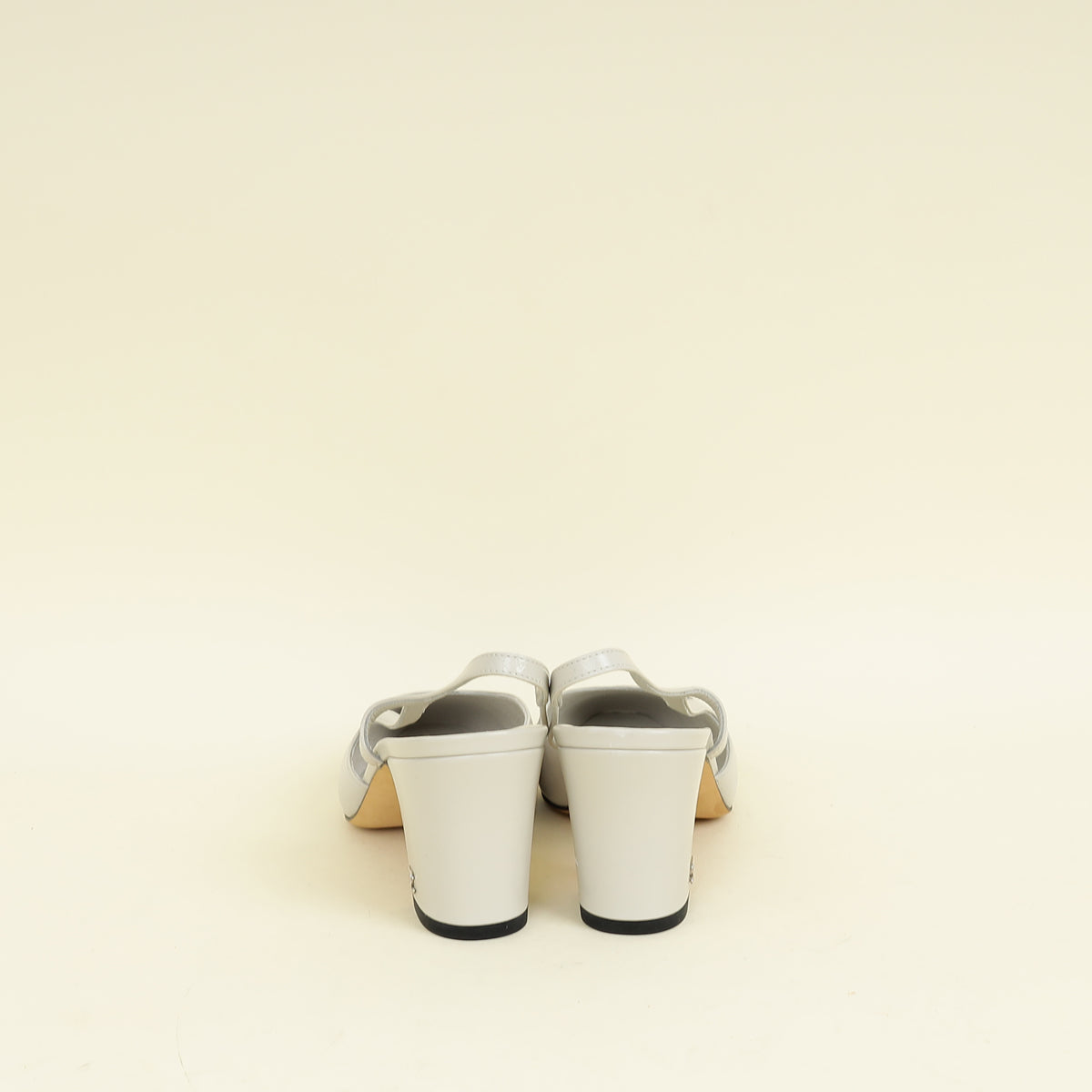 Chanel Bicolor CC Cap Toe Slingback Pump 38.5