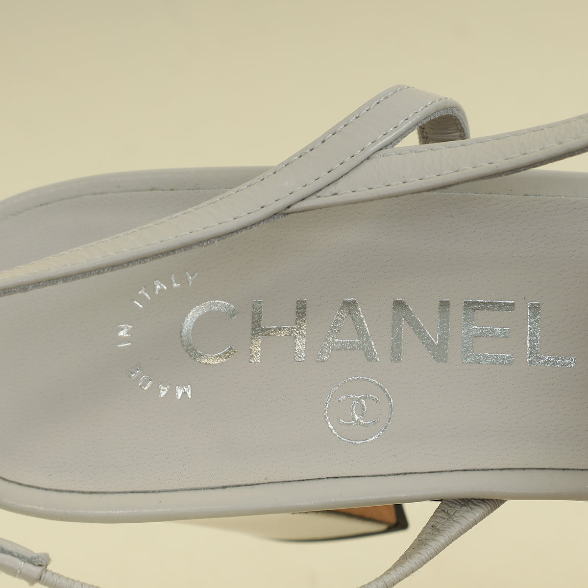 Chanel Bicolor CC Cap Toe Slingback Pump 38.5