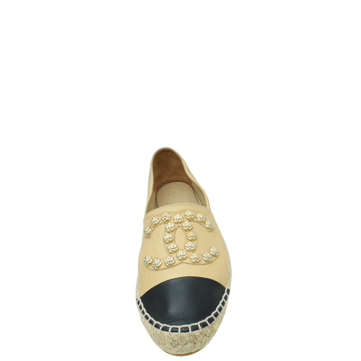 Chanel Bicolor Camellia CC Espadrille 38