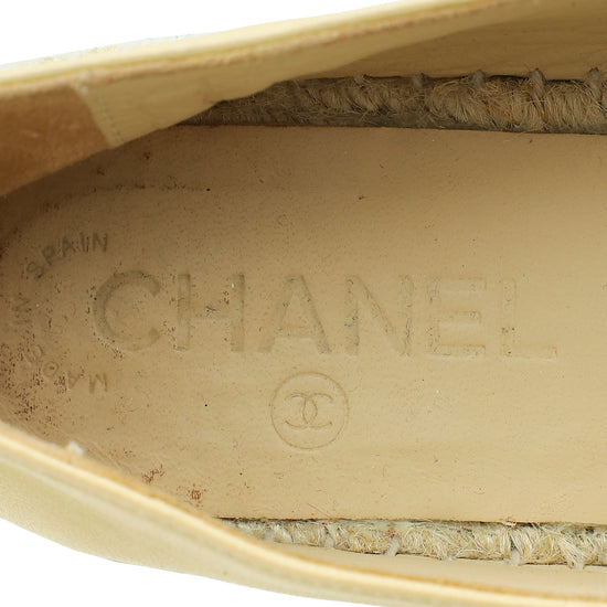 Chanel Bicolor Camellia CC Espadrille 38