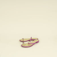 Chanel Purple CC Jeweled Toe Ring Flat Sandal 38