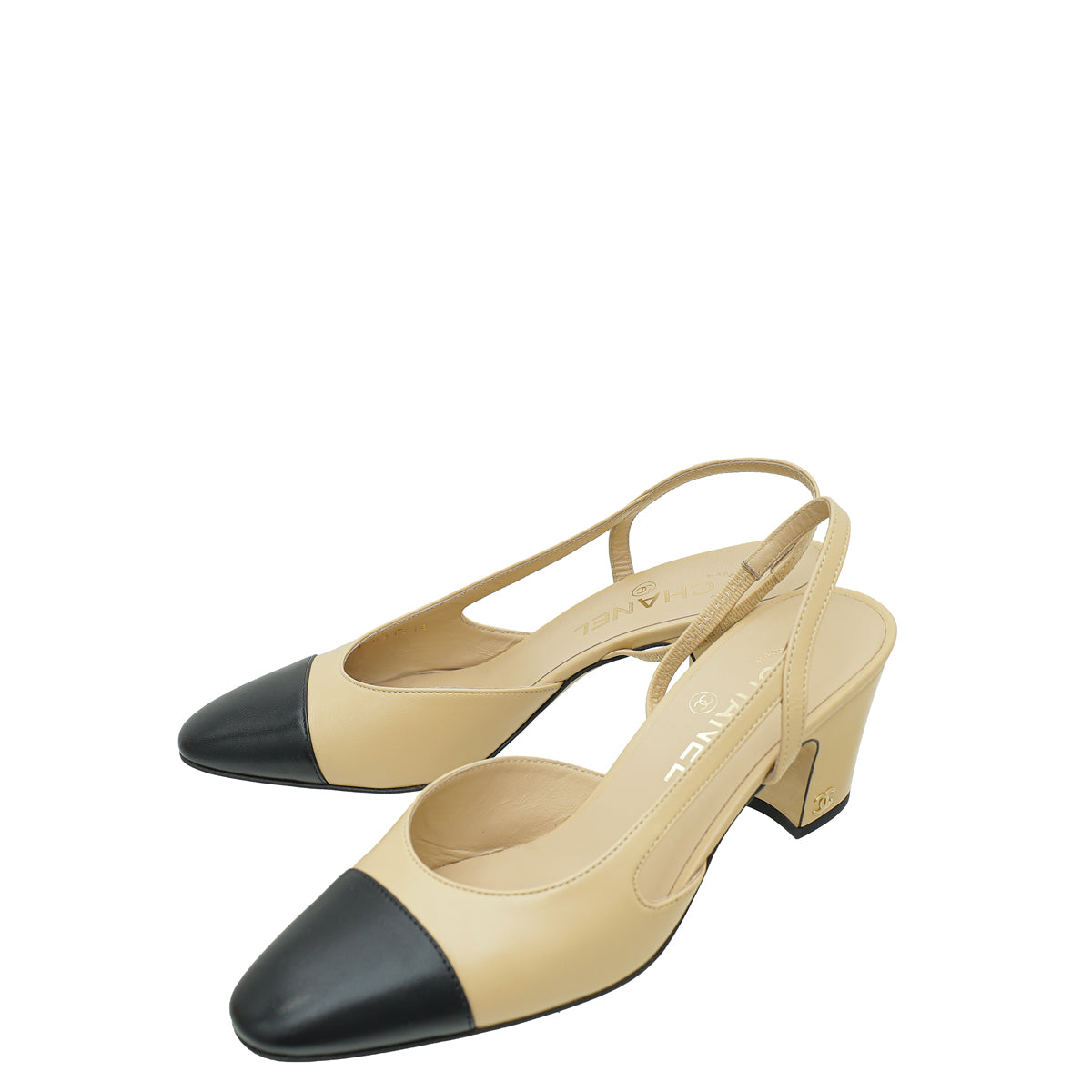 Chanel Bicolor CC Cap Toe Slingback 38-Chanel-THE CLOSET