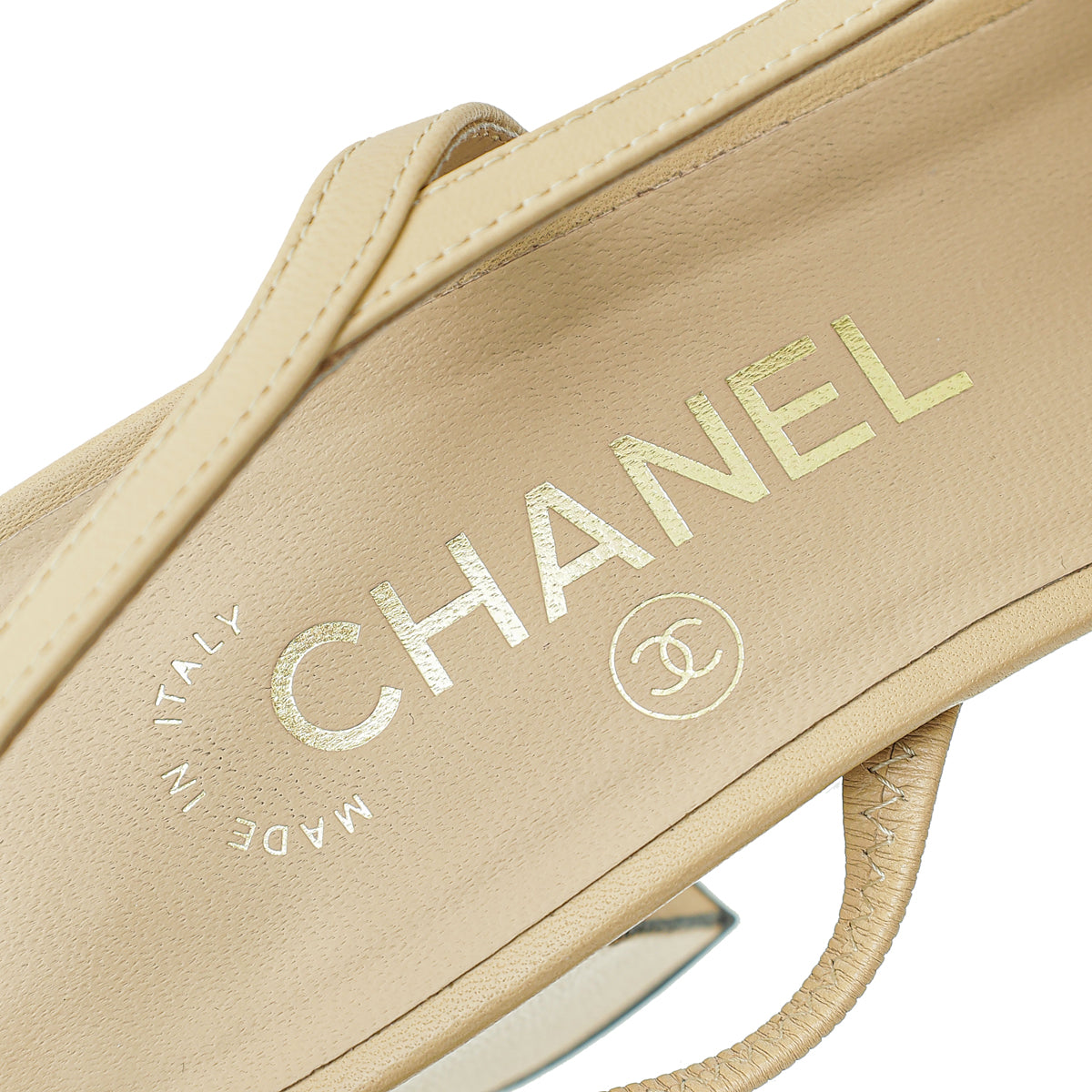Chanel Bicolor CC Cap Toe Slingback 38