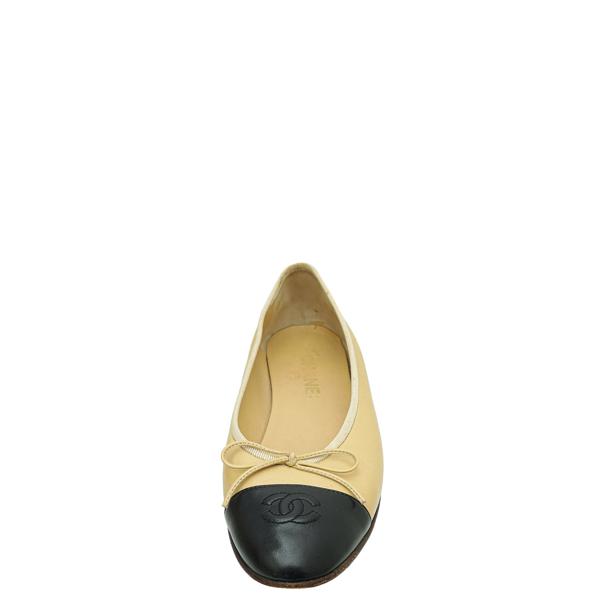 Chanel Bicolor CC Cap Toe Flat Ballerina 38-Chanel-THE CLOSET