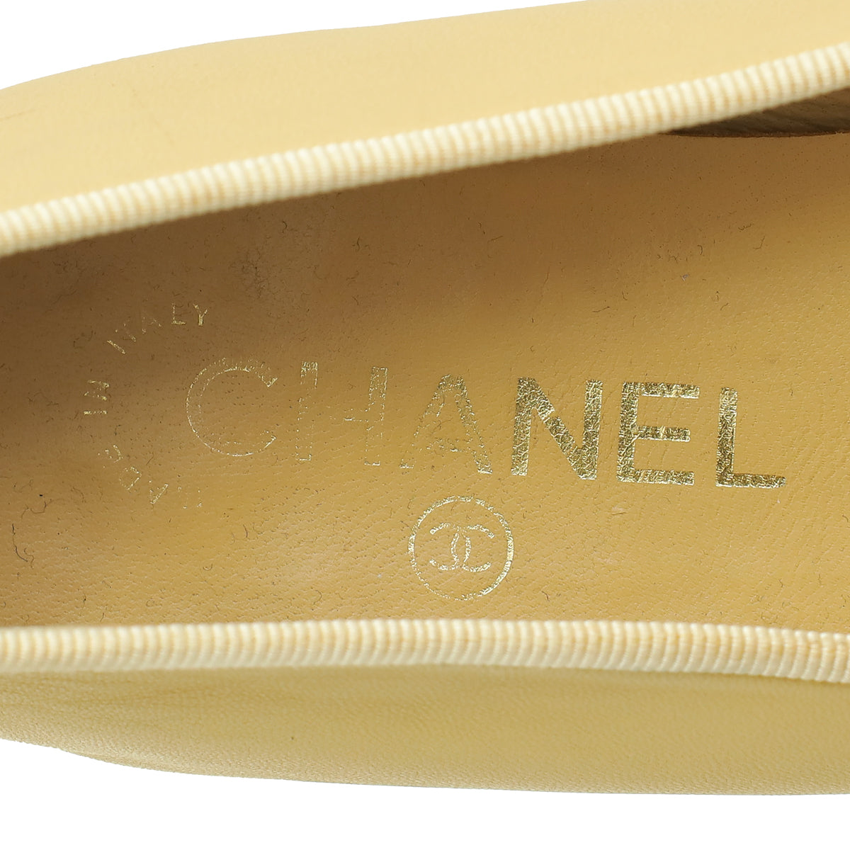 Chanel Bicolor CC Cap Toe Flat Ballerina 38
