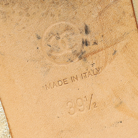 Chanel Metallic Gold Ballet Flats 39.5-Chanel-THE CLOSET