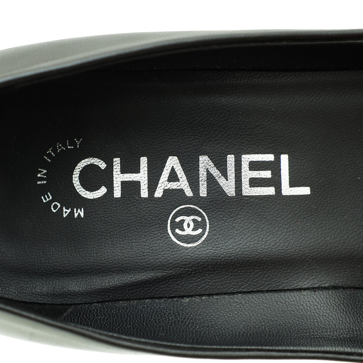 Chanel Black Cap Toe Wavy Heel Pump 39.5