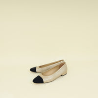 Chanel Bicolor CC Cap Toe Ballerina 39.5