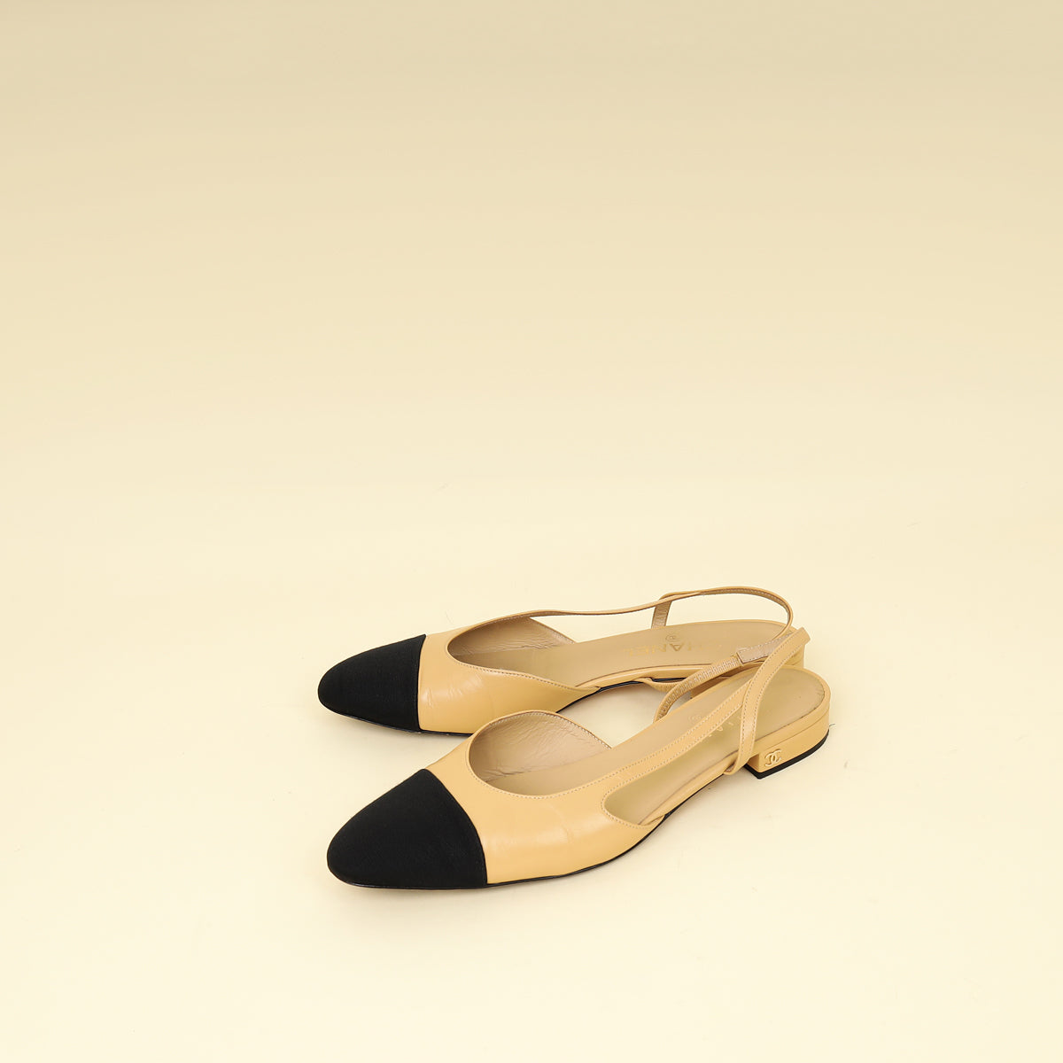 Chanel Bicolor Flat Slingback 39.5-Chanel-THE CLOSET