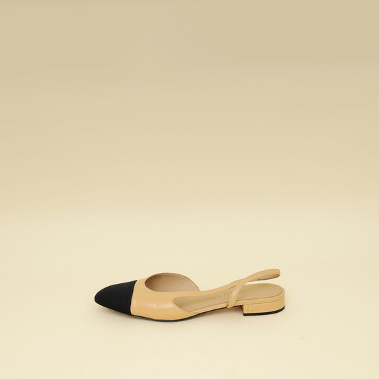 Chanel Bicolor Flat Slingback 39.5-Chanel-THE CLOSET