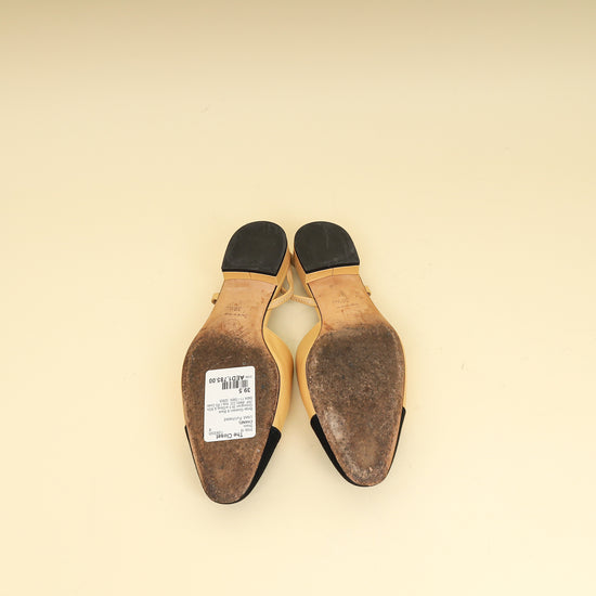 Chanel Bicolor Flat Slingback 39.5-Chanel-THE CLOSET
