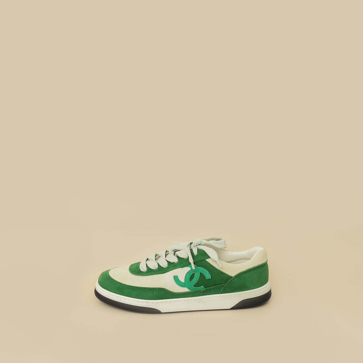 Chanel Bicolor CC Suede Trainer Sneaker 39.5-Chanel-THE CLOSET