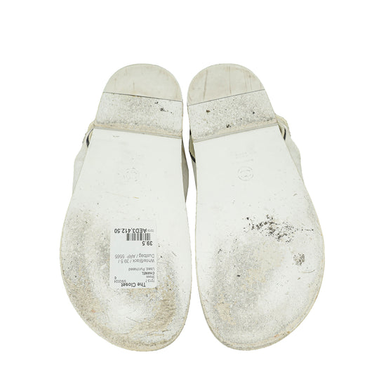 Chanel Bicolor Velcro CC Dad Sandals 39.5