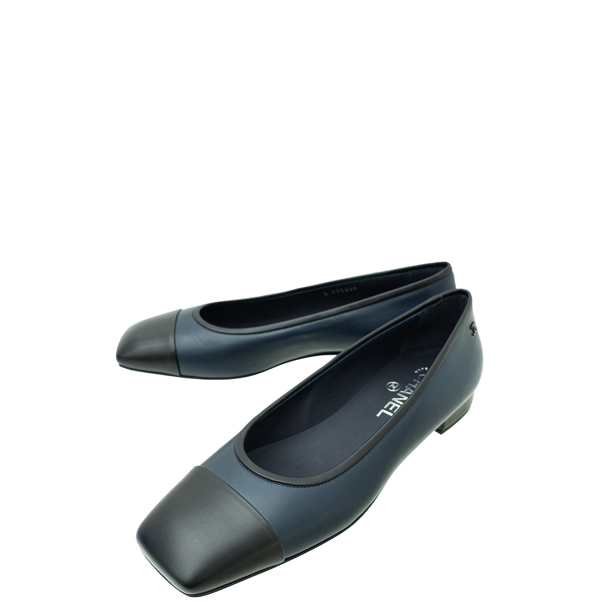 Chanel Bicolor CC Cap Toe Flat Ballerina 39.5-Chanel-THE CLOSET