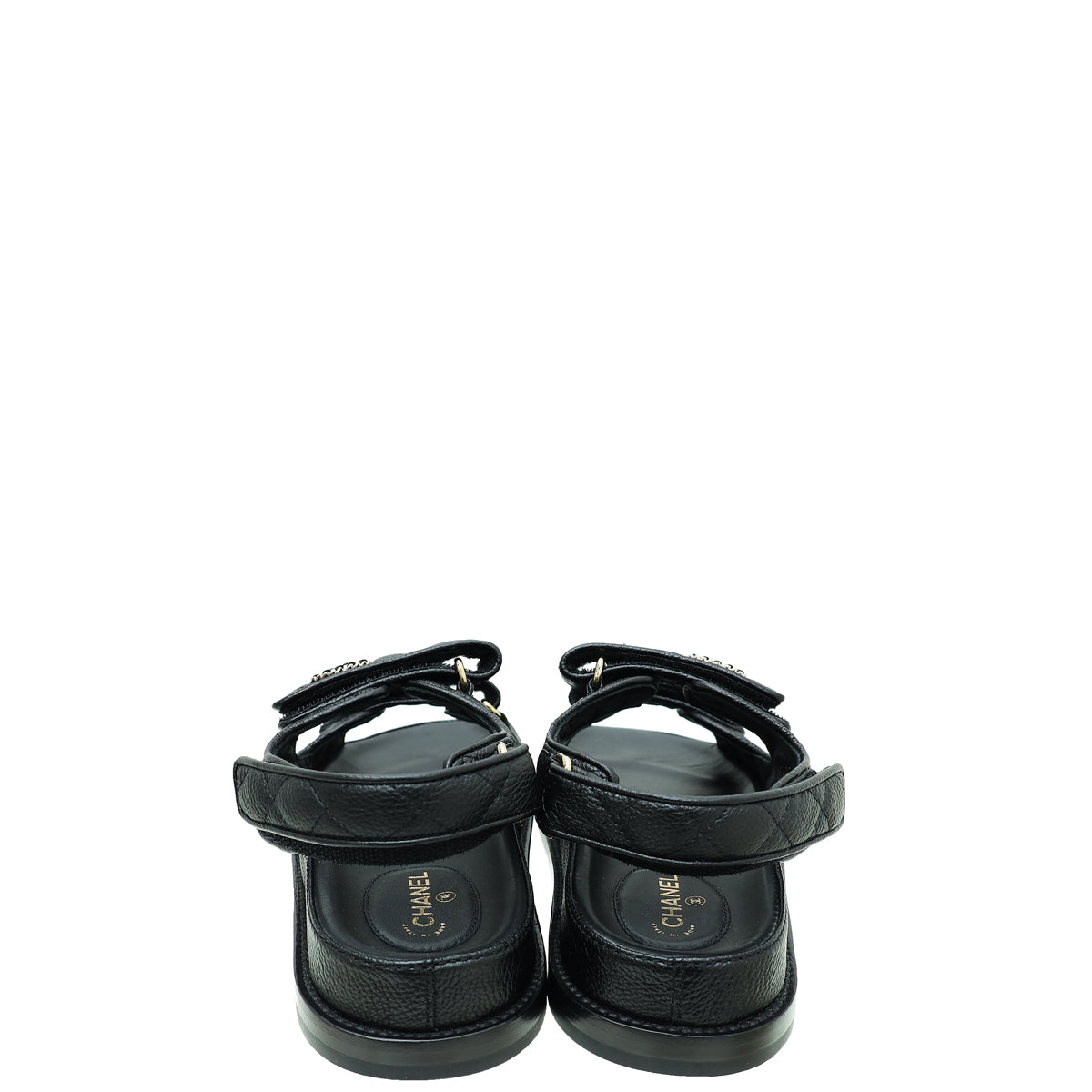 Chanel Black CC Dad Sandal 39