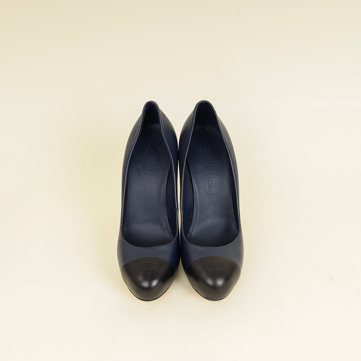 Chanel Bicolor CC Cap Toe Pumps 39-Chanel-THE CLOSET