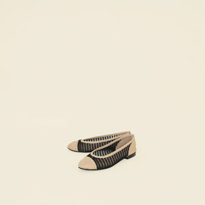 Chanel Bicolor Crochet Ballet Flats 39