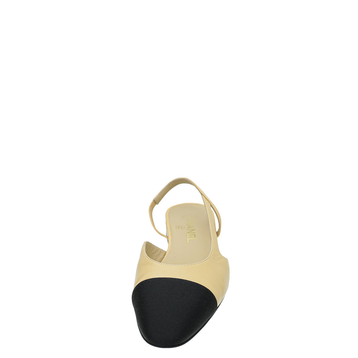 Chanel Bicolor CC Cap Toe Flat Slingback 39-Chanel-THE CLOSET