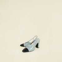 Chanel Bicolor CC Cap Slingback Pump 39