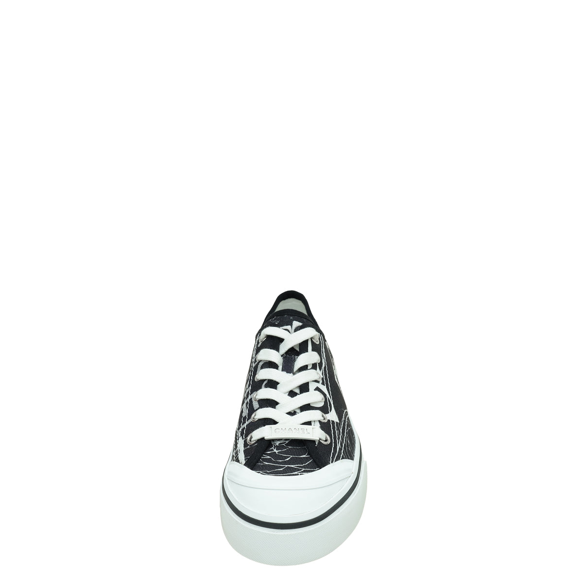 Chanel Bicolor Logo Embroidered Low Top Sneakers 39-Chanel-THE CLOSET