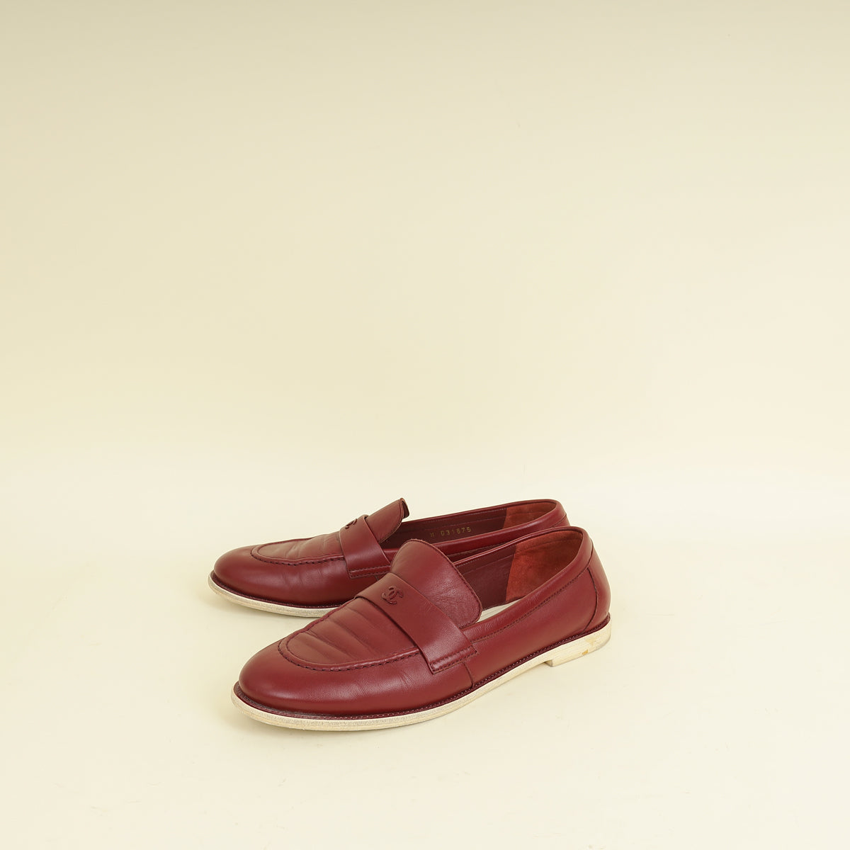 Chanel Burgundy CC Loafer 40.5