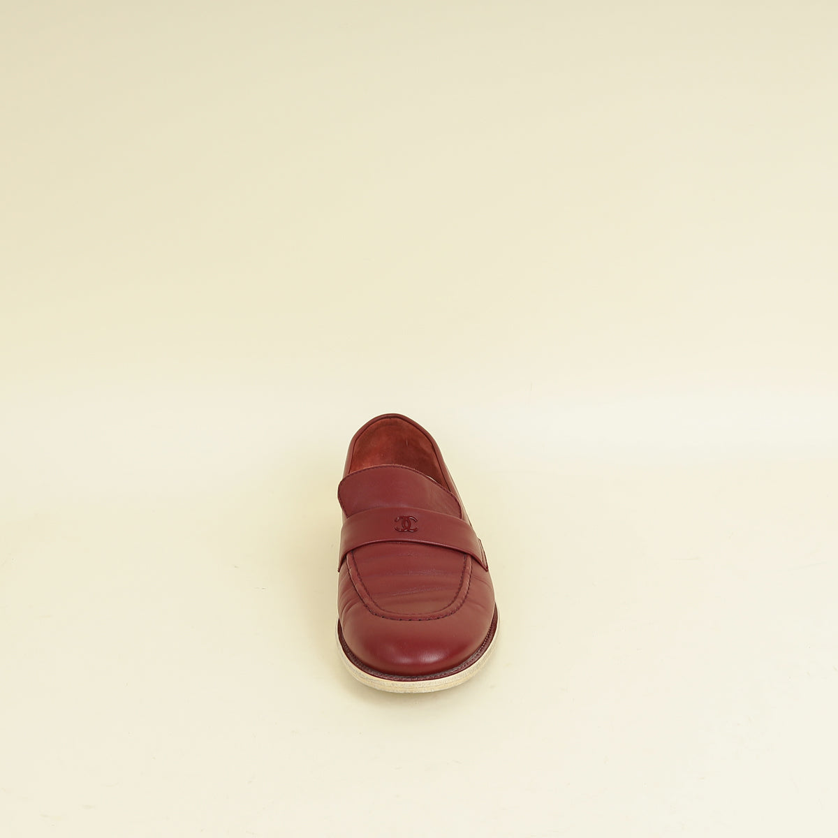 Chanel Burgundy CC Loafer 40.5