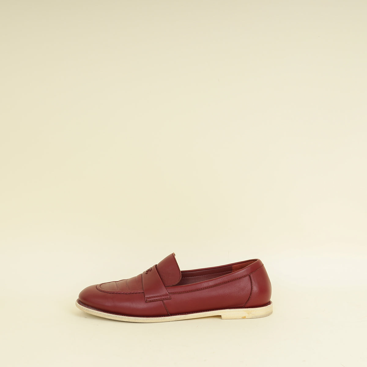Chanel Burgundy CC Loafer 40.5