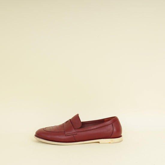 Chanel Burgundy CC Loafer 40.5